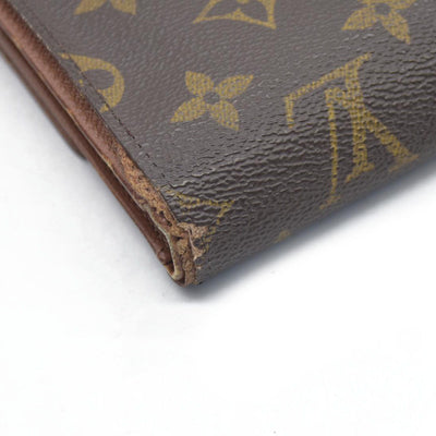$550 CONSIGNMENT Louis Vuitton Monogram Canvas Porte Tresor Etui Papier Wallet SP0927 CONSIGNMENT