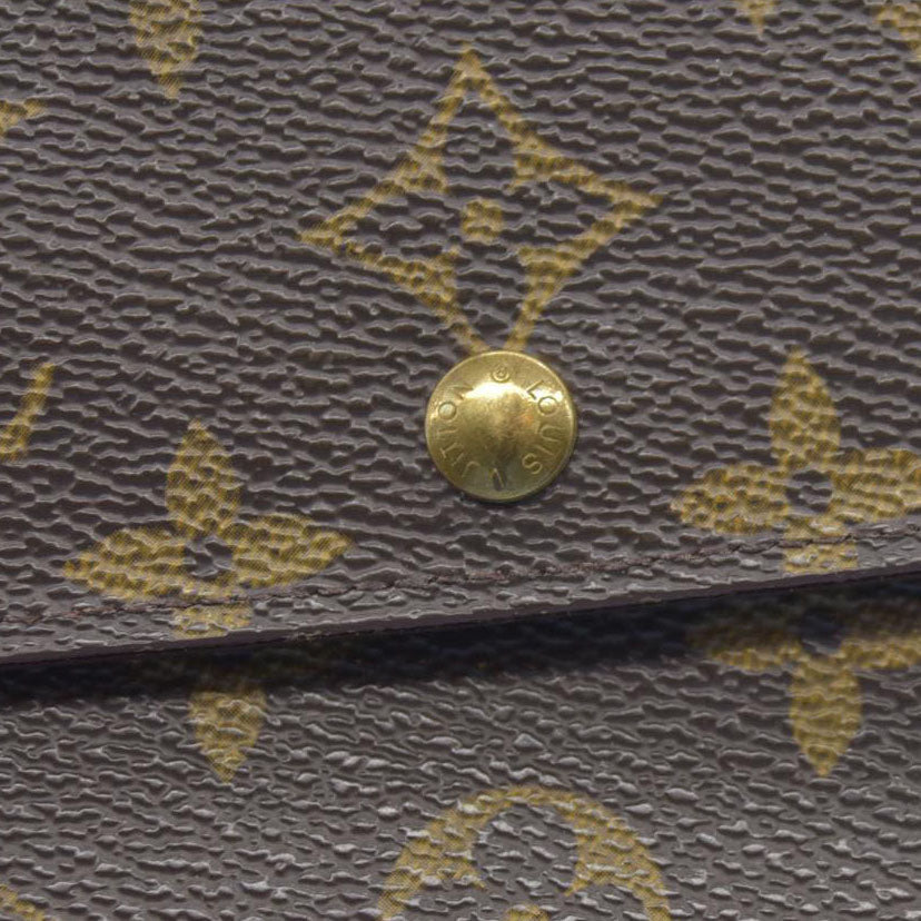 $550 CONSIGNMENT Louis Vuitton Monogram Canvas Porte Tresor Etui Papier Wallet SP0927 CONSIGNMENT