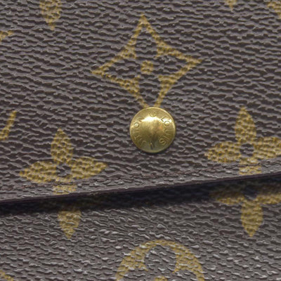 $550 CONSIGNMENT Louis Vuitton Monogram Canvas Porte Tresor Etui Papier Wallet SP0927 CONSIGNMENT