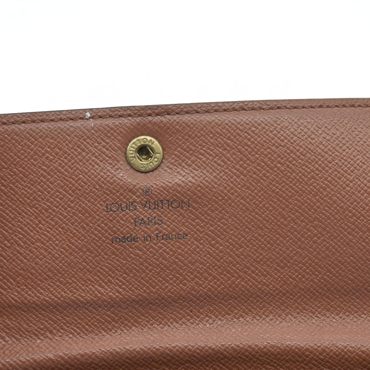 $550 CONSIGNMENT Louis Vuitton Monogram Canvas Porte Tresor Etui Papier Wallet SP0927 CONSIGNMENT