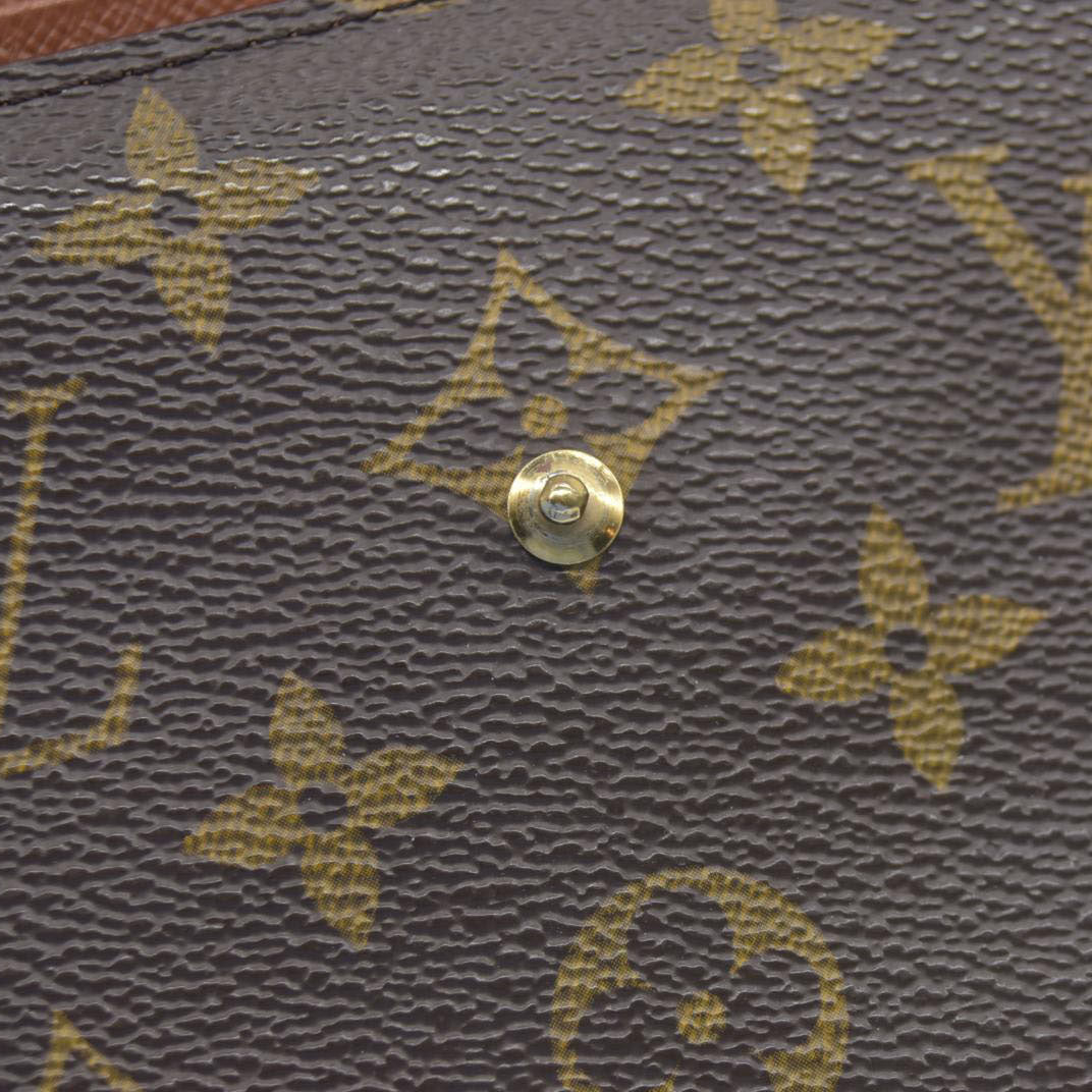 $550 CONSIGNMENT Louis Vuitton Monogram Canvas Porte Tresor Etui Papier Wallet SP0927 CONSIGNMENT