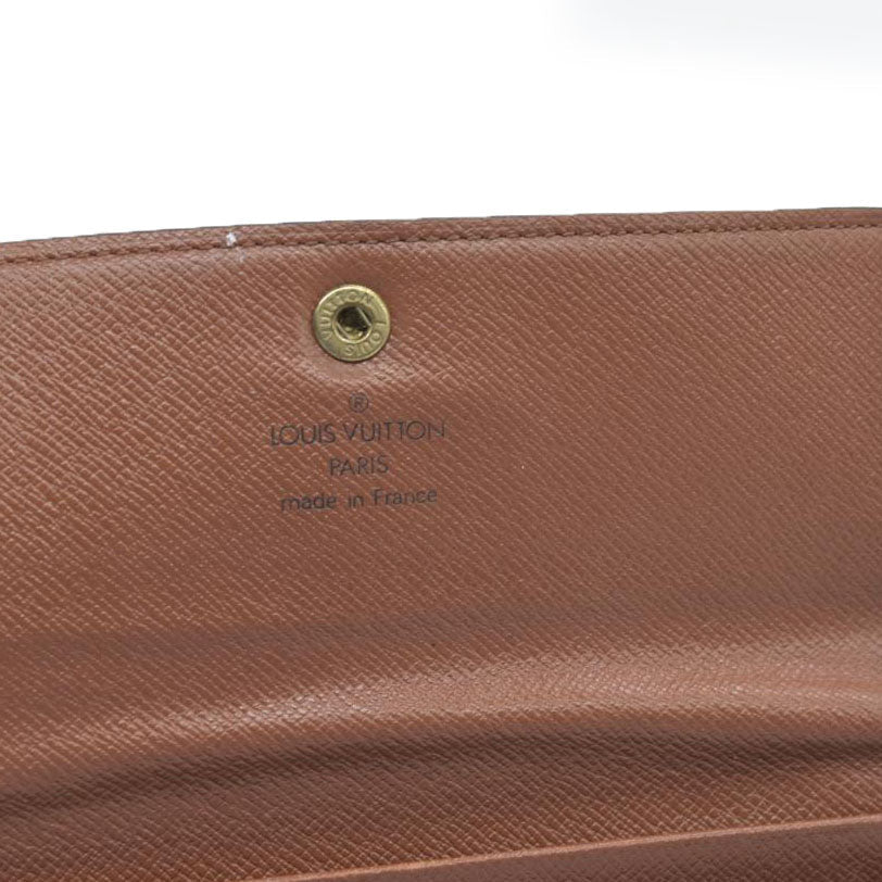 $550 CONSIGNMENT Louis Vuitton Monogram Canvas Porte Tresor Etui Papier Wallet SP0927 CONSIGNMENT