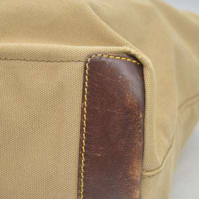 $1150 Prada Canvas Tote Bag Beige