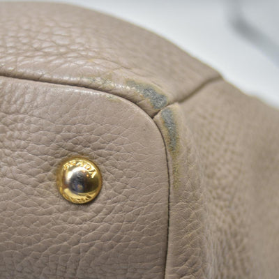 $3500 Prada Convertible Shopping Tote Vitello Daino Medium