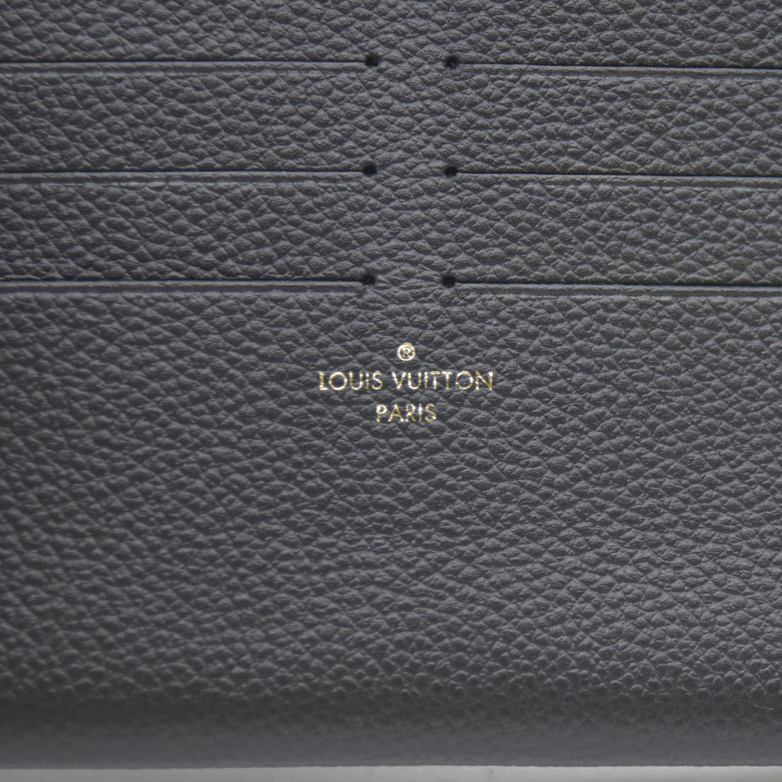 Louis Vuitton  Calfskin Felicie Chain Wallet Card Holder Insert Black