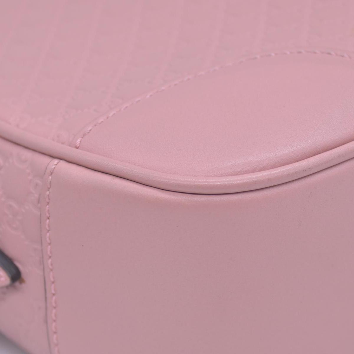 $1290 Gucci Microguccissima Bree Crossbody Pink CONSIGNMENT 10021173