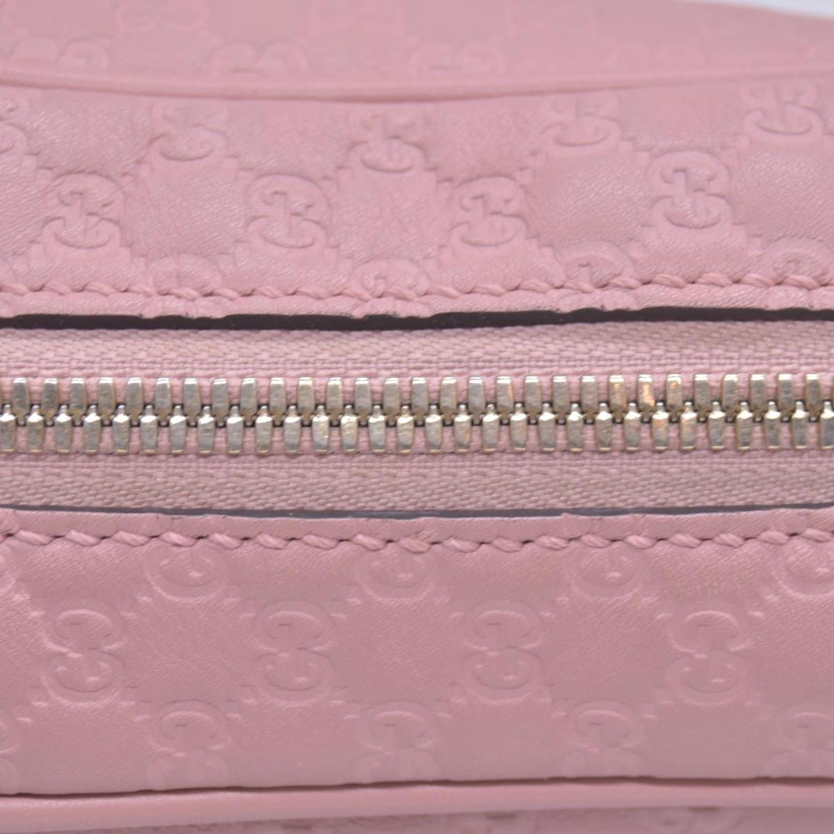 $1290 Gucci Microguccissima Bree Crossbody Pink CONSIGNMENT 10021173