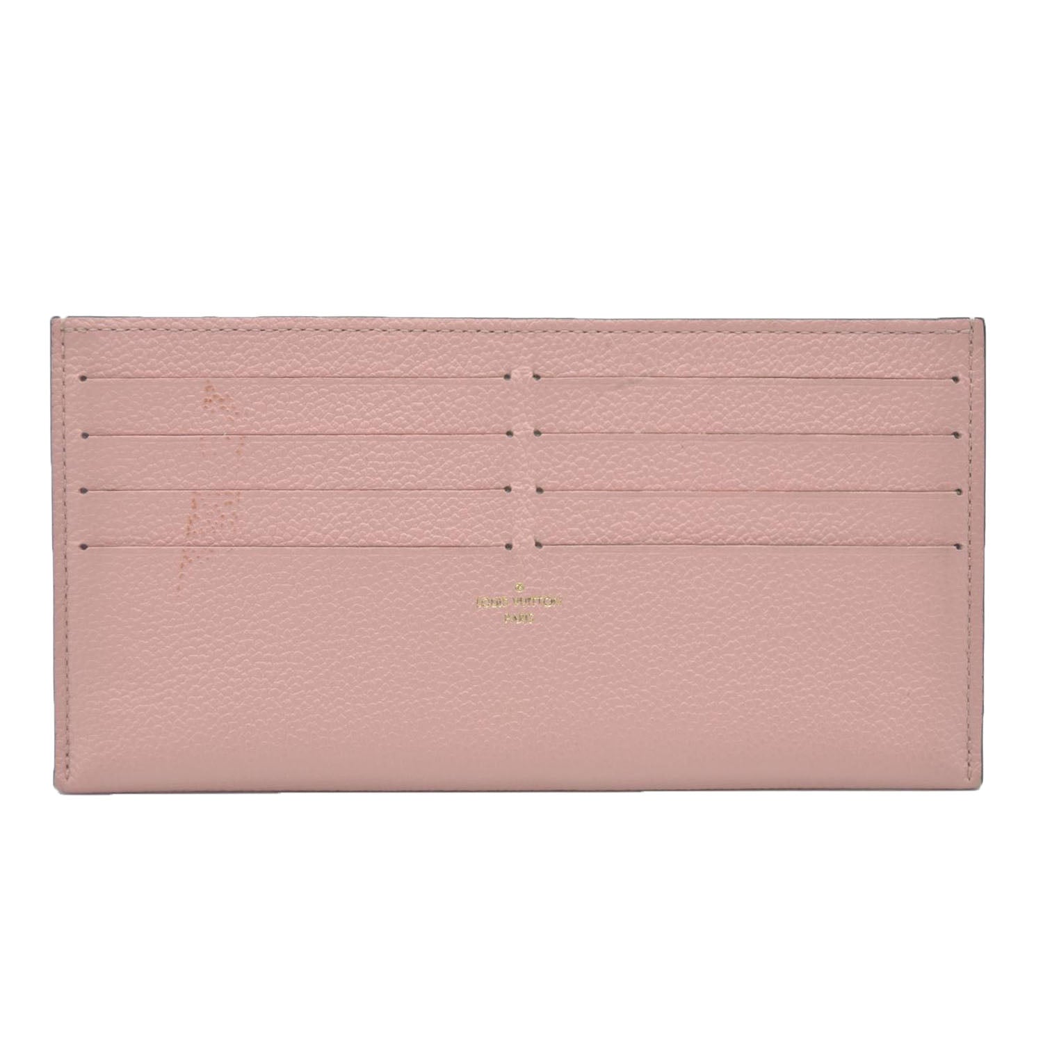 Louis Vuitton  Calfskin Felicie Chain Wallet Card Holder Insert Pink