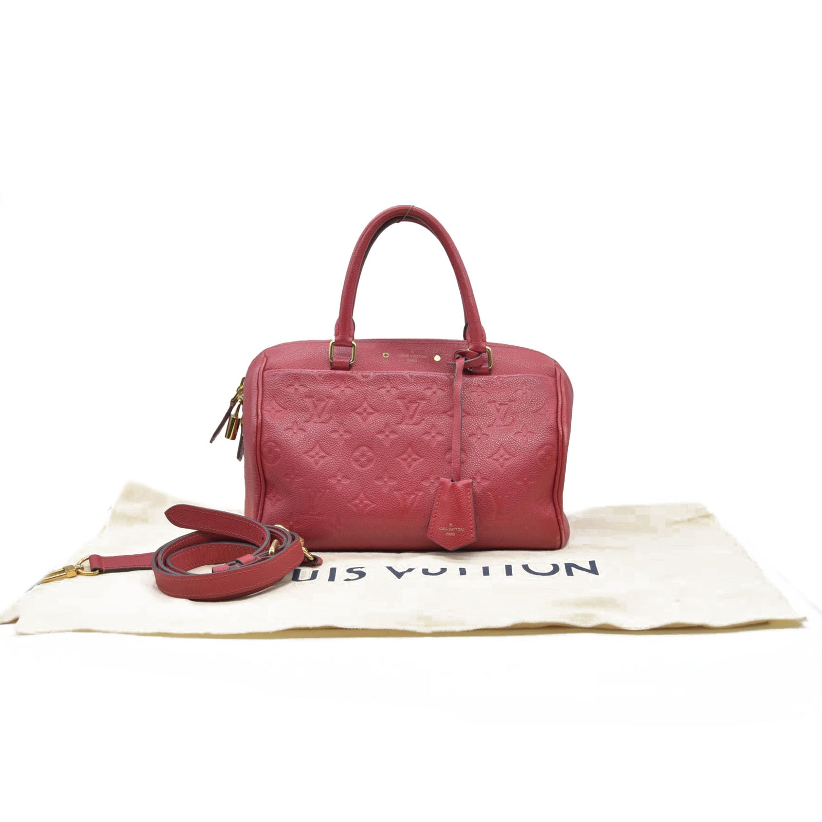Louis Vuitton  Empreinte Speedy Bandouliere 25 NM Scarlet DU1149