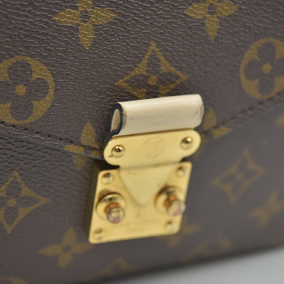 LOUIS VUITTON Monogram Braided Pochette Metis Creme Beige