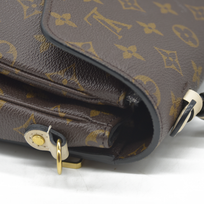 LOUIS VUITTON Monogram Braided Pochette Metis Creme Beige