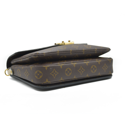 LOUIS VUITTON Monogram Braided Pochette Metis Creme Beige