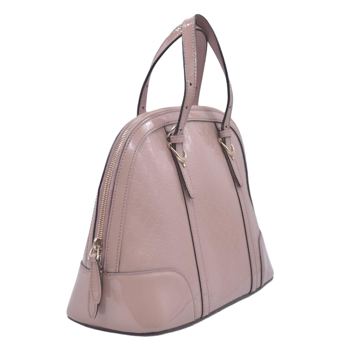 $1350 Gucci Patent Microguccissima Small Nice Top Handle Dome Bag Pink CONSIGNMENT 10021166