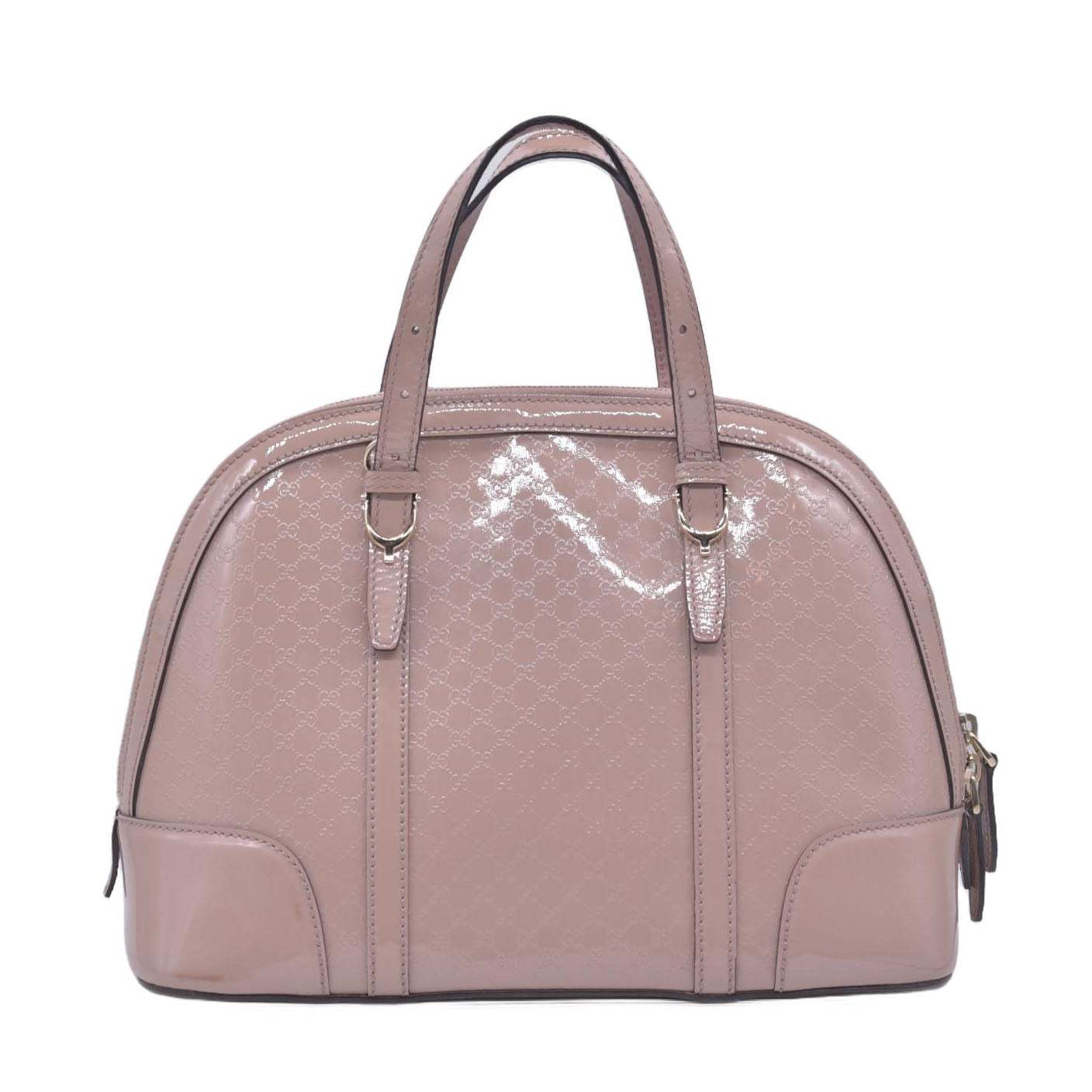 $1350 Gucci Patent Microguccissima Small Nice Top Handle Dome Bag Pink CONSIGNMENT 10021166