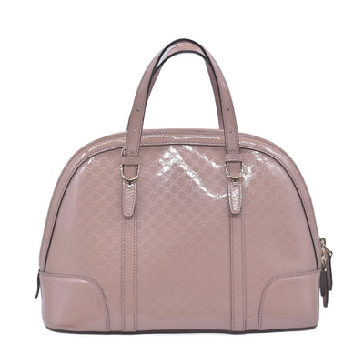 $1350 Gucci Patent Microguccissima Small Nice Top Handle Dome Bag Pink CONSIGNMENT 10021166