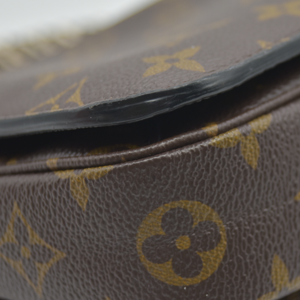 LOUIS VUITTON Monogram Braided Pochette Metis Creme Beige