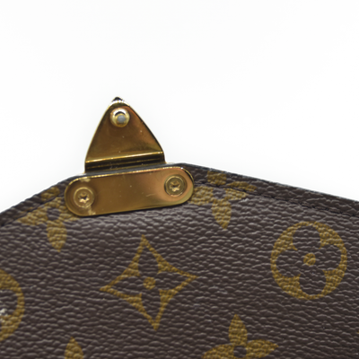 LOUIS VUITTON Monogram Braided Pochette Metis Creme Beige