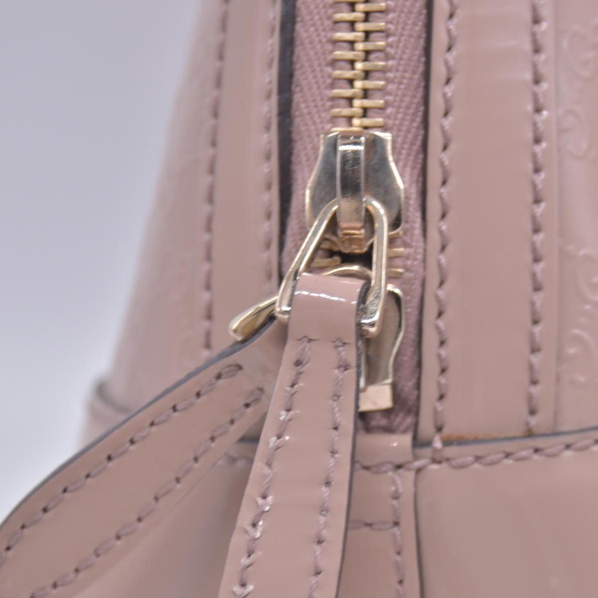 $1350 Gucci Patent Microguccissima Small Nice Top Handle Dome Bag Pink CONSIGNMENT 10021166