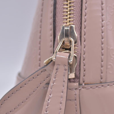 $1350 Gucci Patent Microguccissima Small Nice Top Handle Dome Bag Pink CONSIGNMENT 10021166