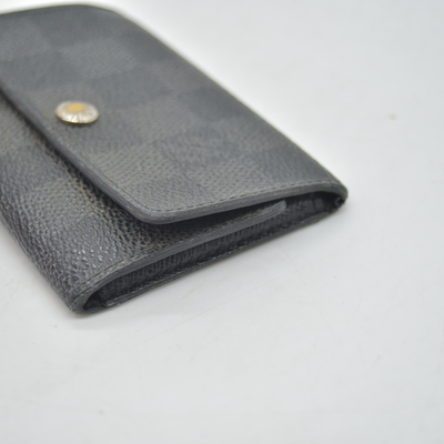 $445 Louis Vuitton Graphite 6 Key Holder CT1180 CONSIGNMENT