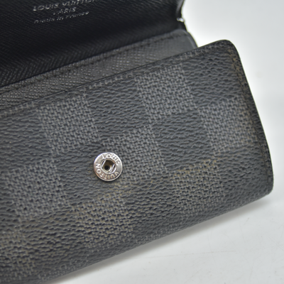 $445 Louis Vuitton Graphite 6 Key Holder CT1180 CONSIGNMENT