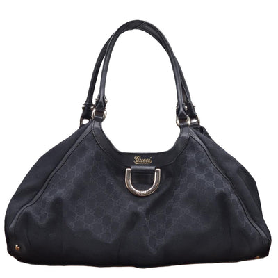 $1150 Gucci GG Canvas Abbey Black CONSIGNMENT 10021088