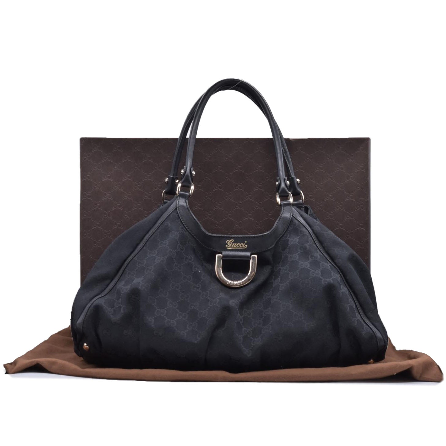 $1150 Gucci GG Canvas Abbey Black CONSIGNMENT 10021088