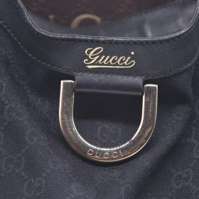 $1150 Gucci GG Canvas Abbey Black CONSIGNMENT 10021088