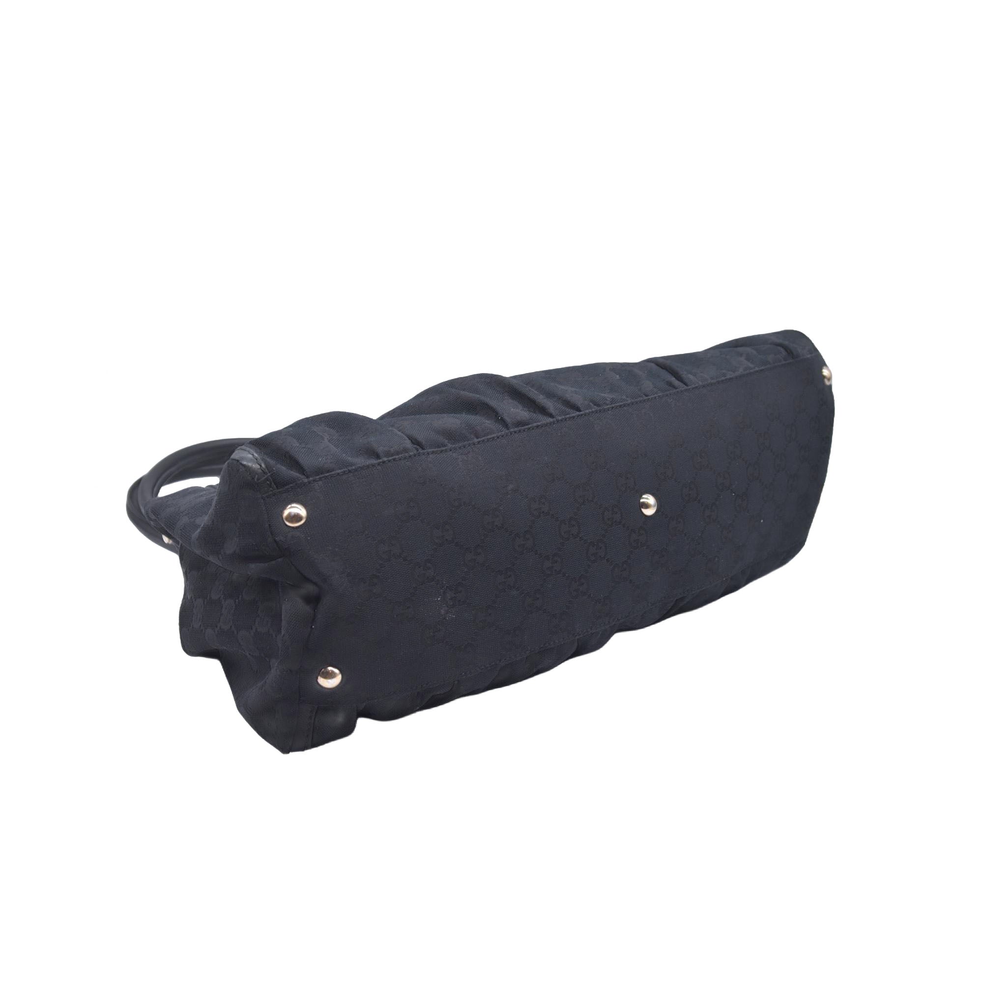 $1150 Gucci GG Canvas Abbey Black CONSIGNMENT 10021088