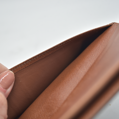 $600 1988 Louis Vuitton Monogram Porte-Valeurs Cartes Credit Wallet 884CT CONSIGNMENT