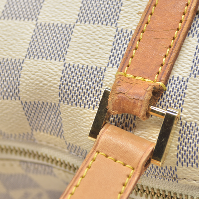 $1270 2009 Louis Vuitton Totally PM White Damier Azur AR2099