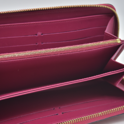 $970 2014 Louis Vuitton Vernis Zippy Wallet Red CA2184 CONSIGNMENT