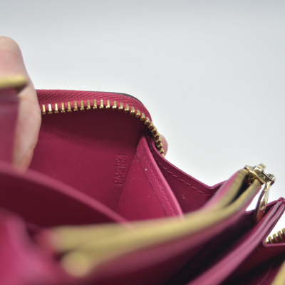 $970 2014 Louis Vuitton Vernis Zippy Wallet Red CA2184 CONSIGNMENT
