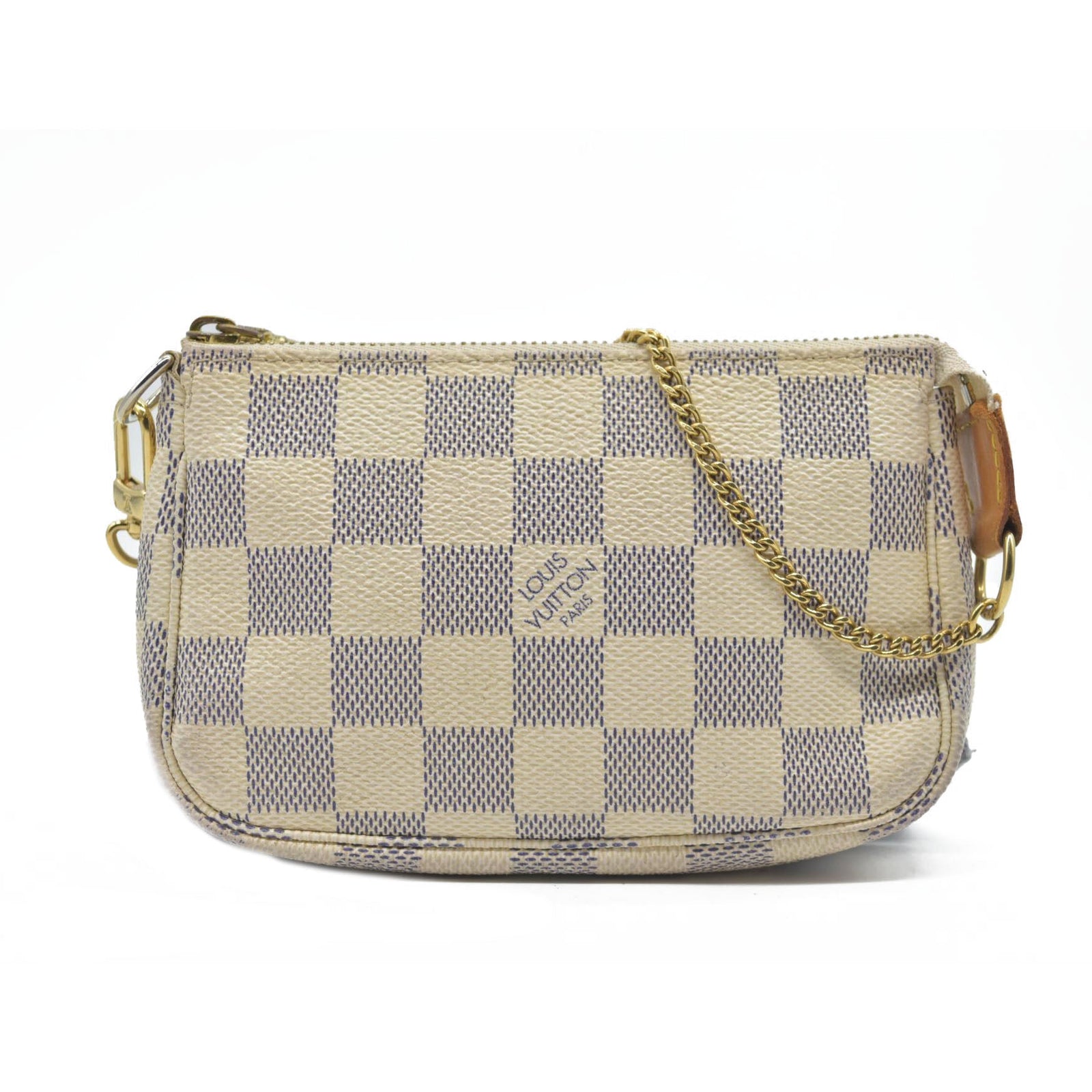 $825 Louis Vuitton  Damier Azur Mini Pochette Accessories FL0027