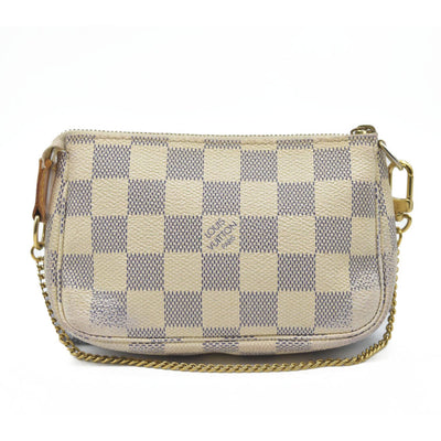 $825 Louis Vuitton  Damier Azur Mini Pochette Accessories FL0027