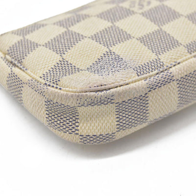 $825 Louis Vuitton  Damier Azur Mini Pochette Accessories FL0027