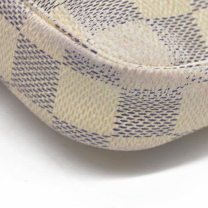 $825 Louis Vuitton  Damier Azur Mini Pochette Accessories FL0027