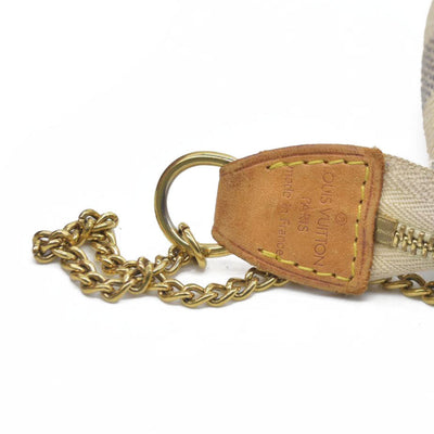 $825 Louis Vuitton  Damier Azur Mini Pochette Accessories FL0027