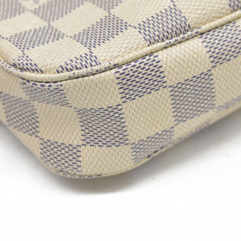 $1290 Louis Vuitton Damier Azur Pochette Accessoires NM MB2169