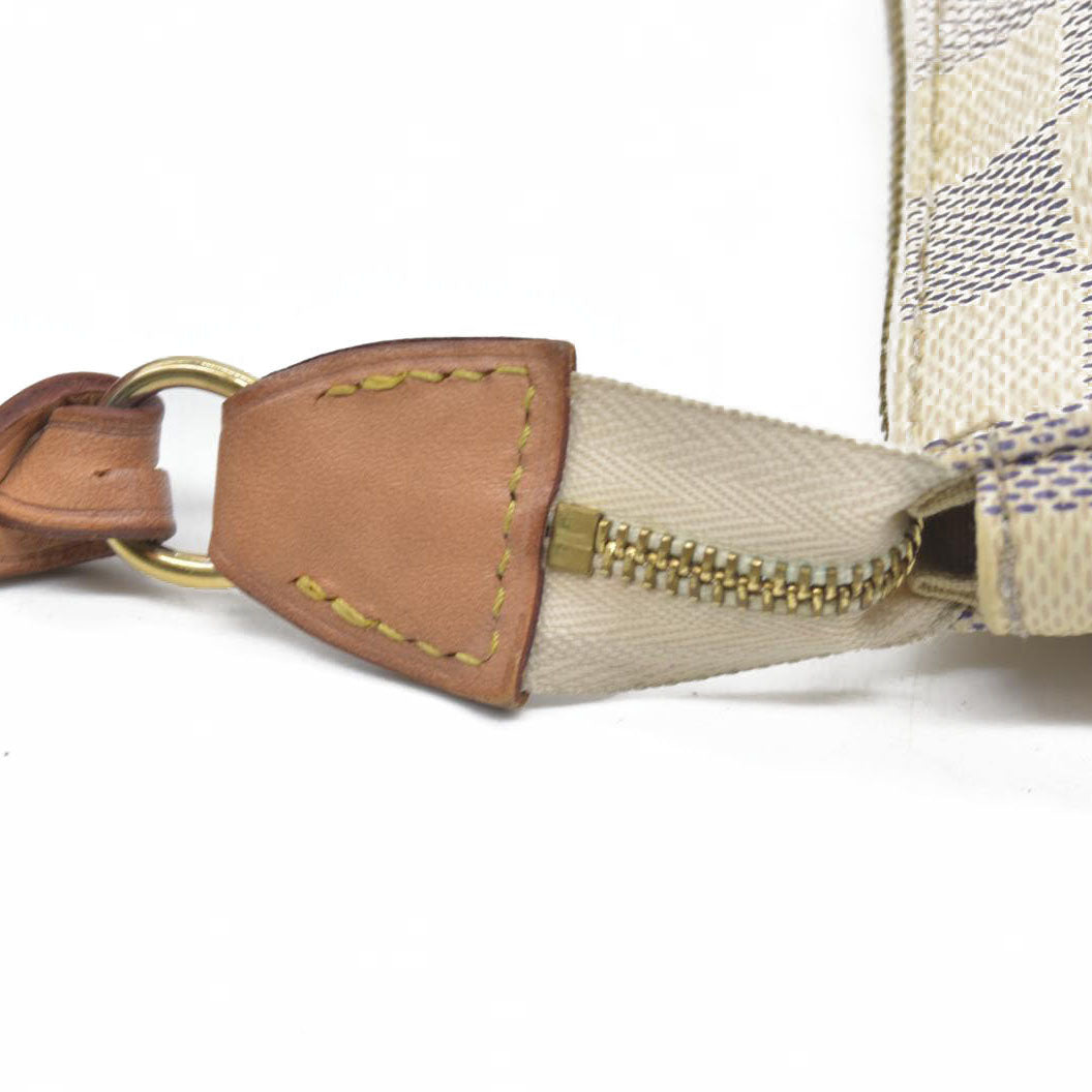 $1290 Louis Vuitton Damier Azur Pochette Accessoires NM MB2169