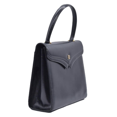 $1350 GIVENCHY Smooth Calfskin 4G Logo Flap Top Handle Bag Black CONSIGNMENT 10021220