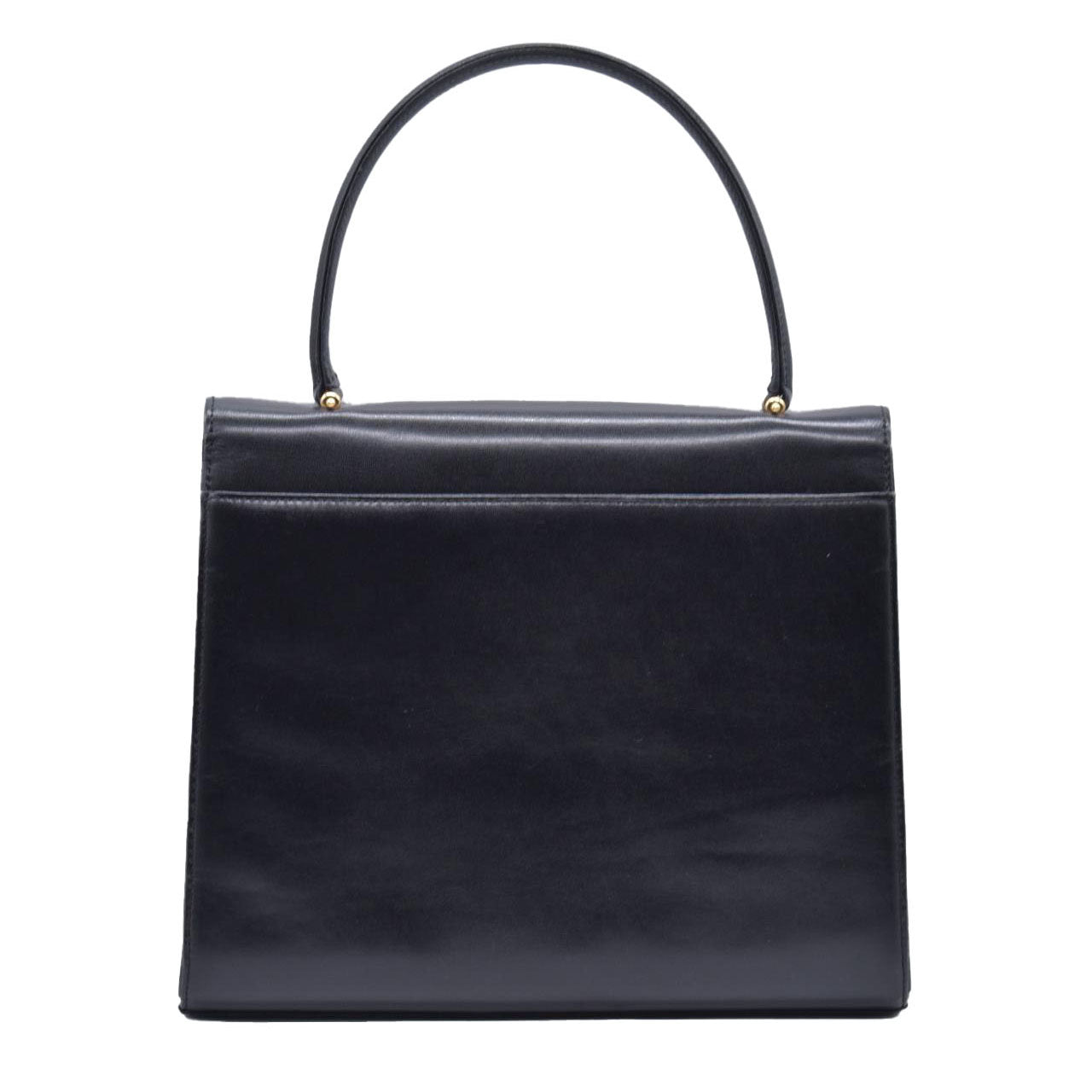 $1350 GIVENCHY Smooth Calfskin 4G Logo Flap Top Handle Bag Black CONSIGNMENT 10021220