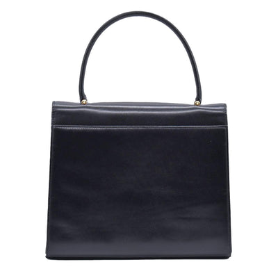 $1350 GIVENCHY Smooth Calfskin 4G Logo Flap Top Handle Bag Black CONSIGNMENT 10021220