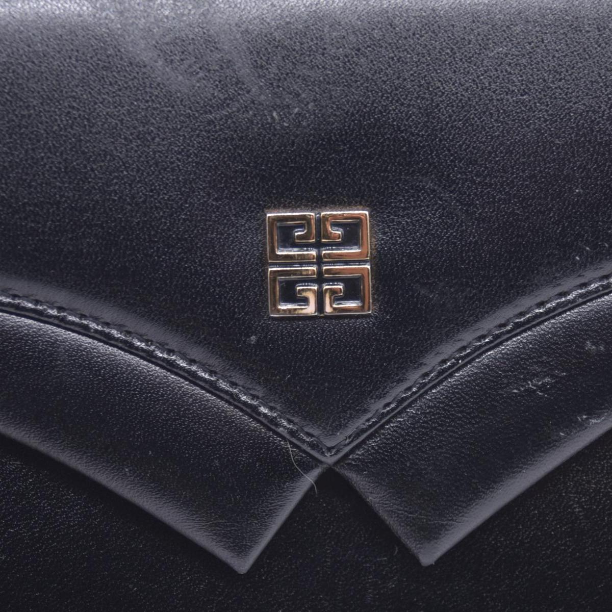 $1350 GIVENCHY Smooth Calfskin 4G Logo Flap Top Handle Bag Black CONSIGNMENT 10021220