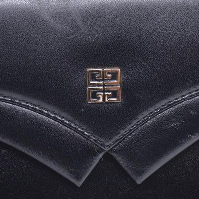 $1350 GIVENCHY Smooth Calfskin 4G Logo Flap Top Handle Bag Black CONSIGNMENT 10021220