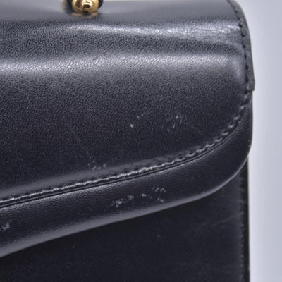 $1350 GIVENCHY Smooth Calfskin 4G Logo Flap Top Handle Bag Black CONSIGNMENT 10021220