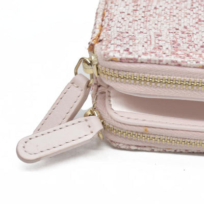 $4500 Chanel  Canvas Small Deauville Clutch With Chain Pink