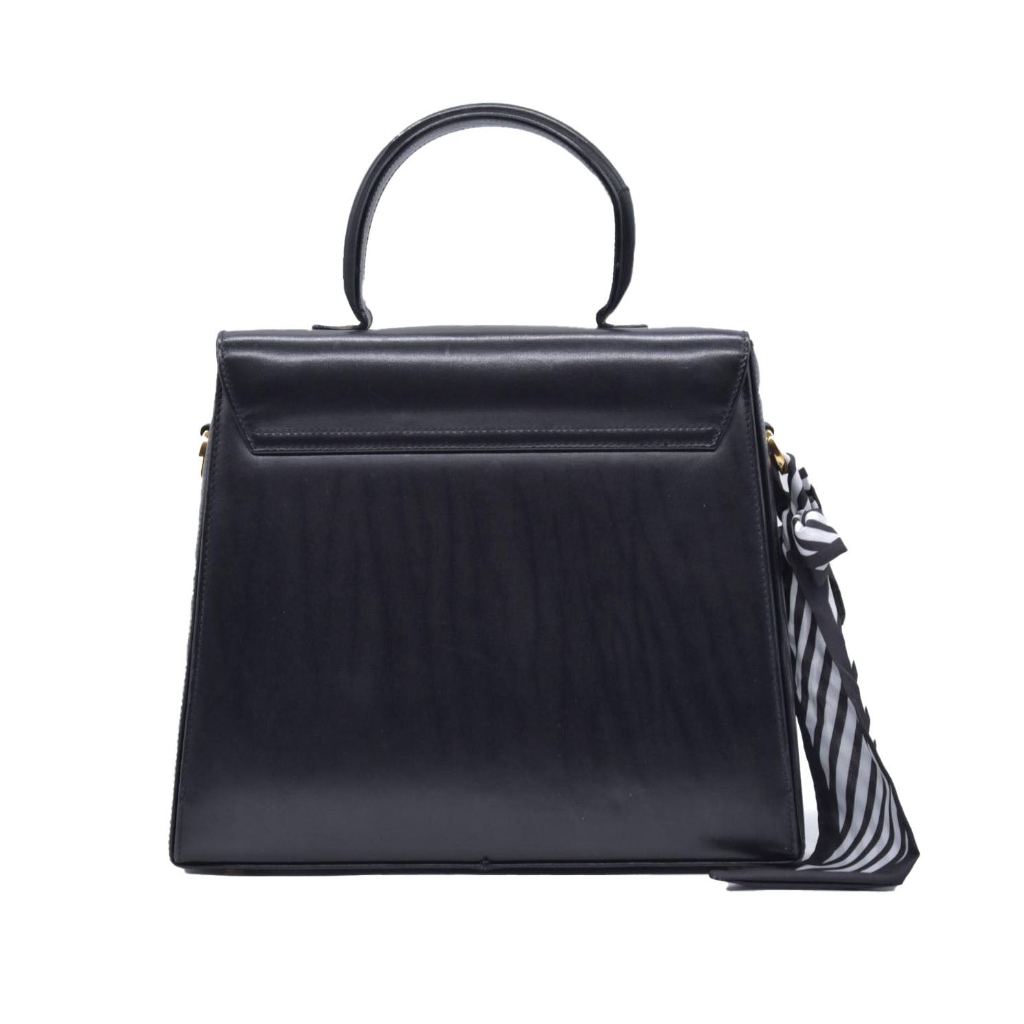 $1450 SALVATORE FERRAGAMO Smooth Calfskin Gancini Top Handle Bag CONSIGNMENT 10021181