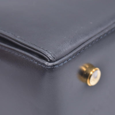 $1450 SALVATORE FERRAGAMO Smooth Calfskin Gancini Top Handle Bag CONSIGNMENT 10021181