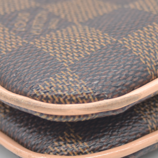 $1420 2020 Louis Vuitton Double Zip Pochette Damier Ebene MI0220 10020365